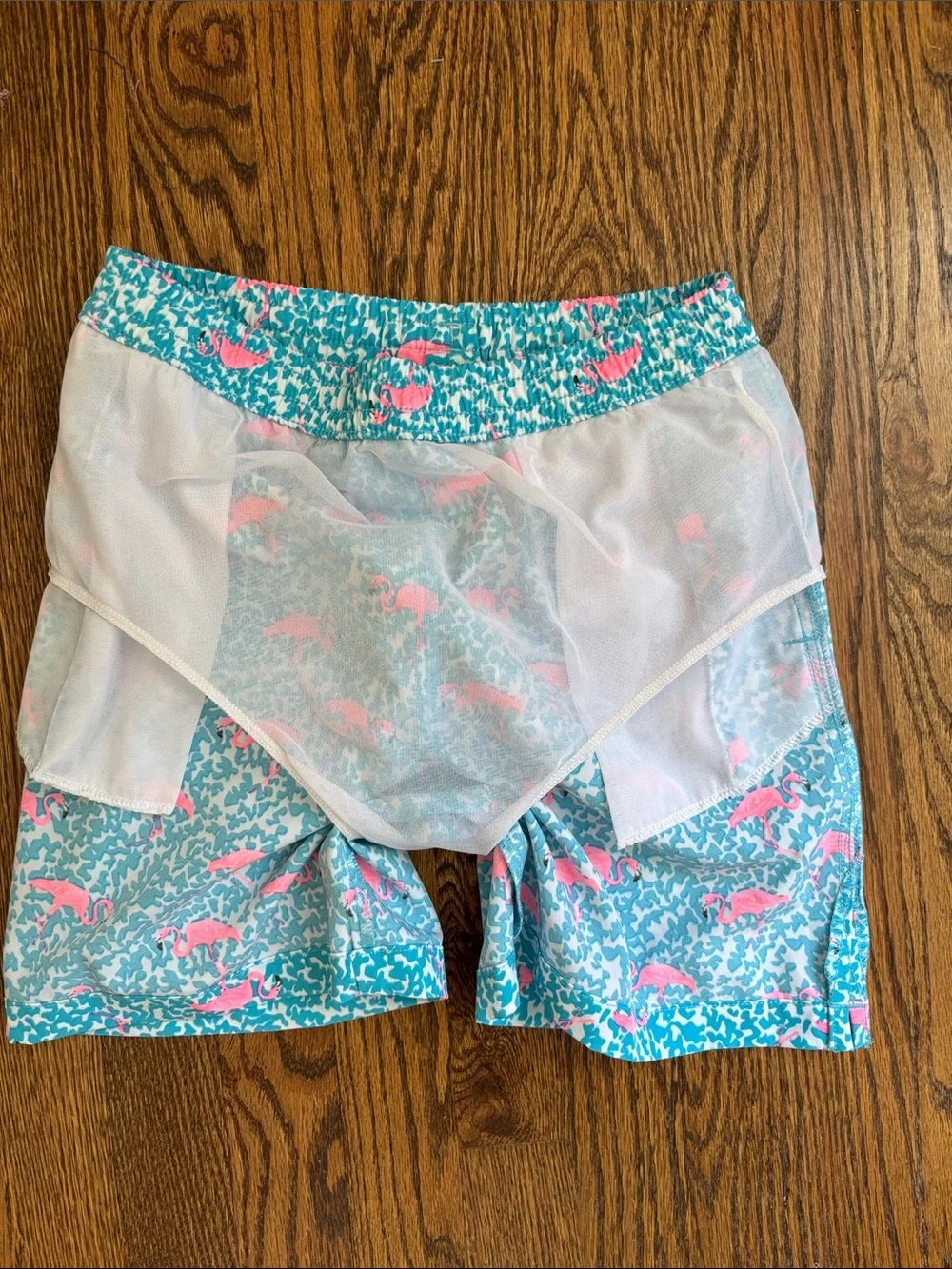 Chubbies Flamingo Print Swim Trunks Boys Youth Size Medium 10/12 Beach Pool